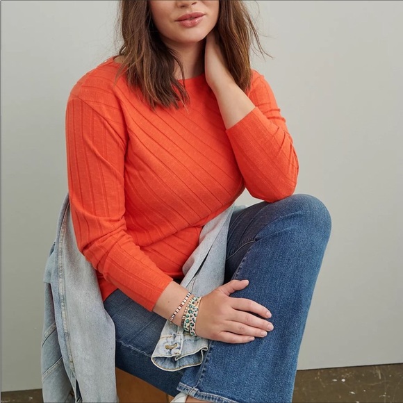 Anthropologie Maeve Devine Tunic Top in Pumpkin Orange - Picture 5 of 12